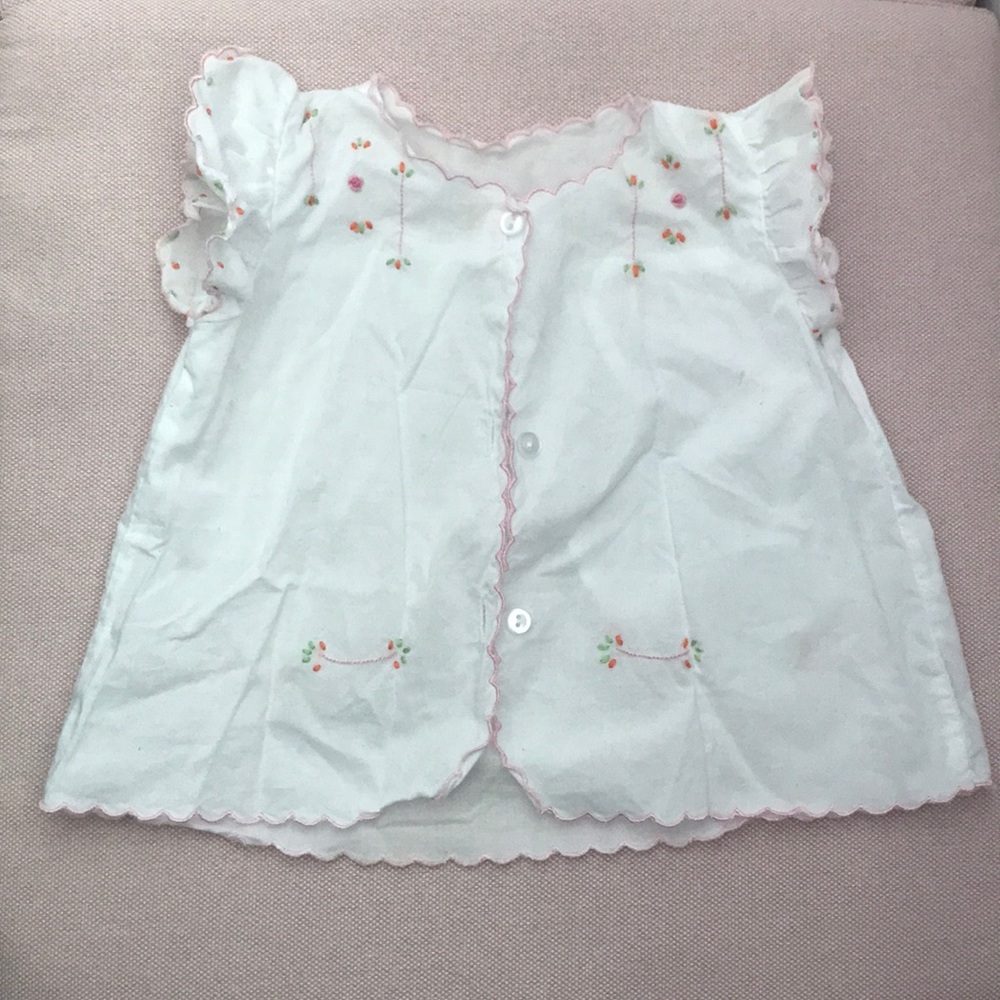 Little English 100% cotton white dress